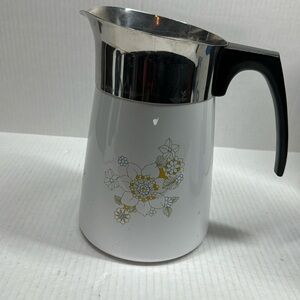 Corning ware floral bouquet  6‎ cup percolator coffee pot Daisy.  NO LID